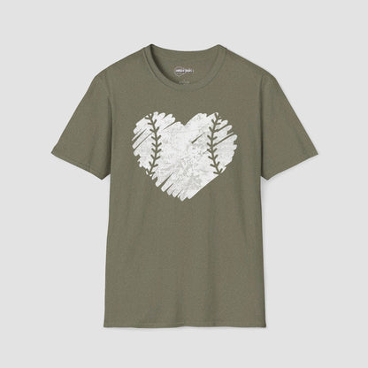 Distressed Baseball Heart T-Shirt