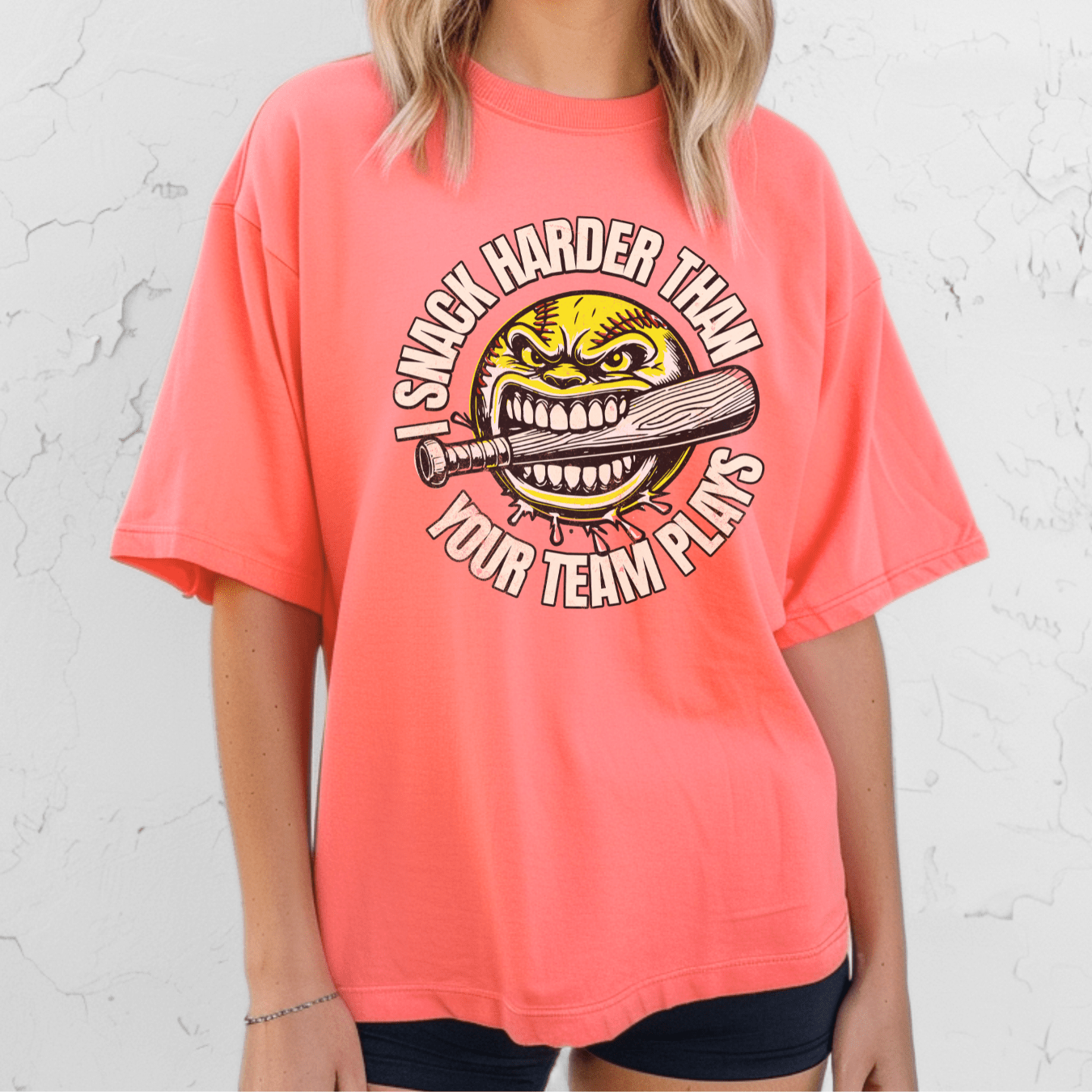 I Snack Harder Softball T-Shirt