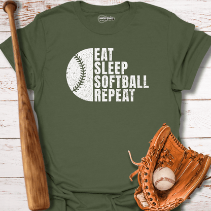 Eat Sleep Baseball Repeat T-Shirt