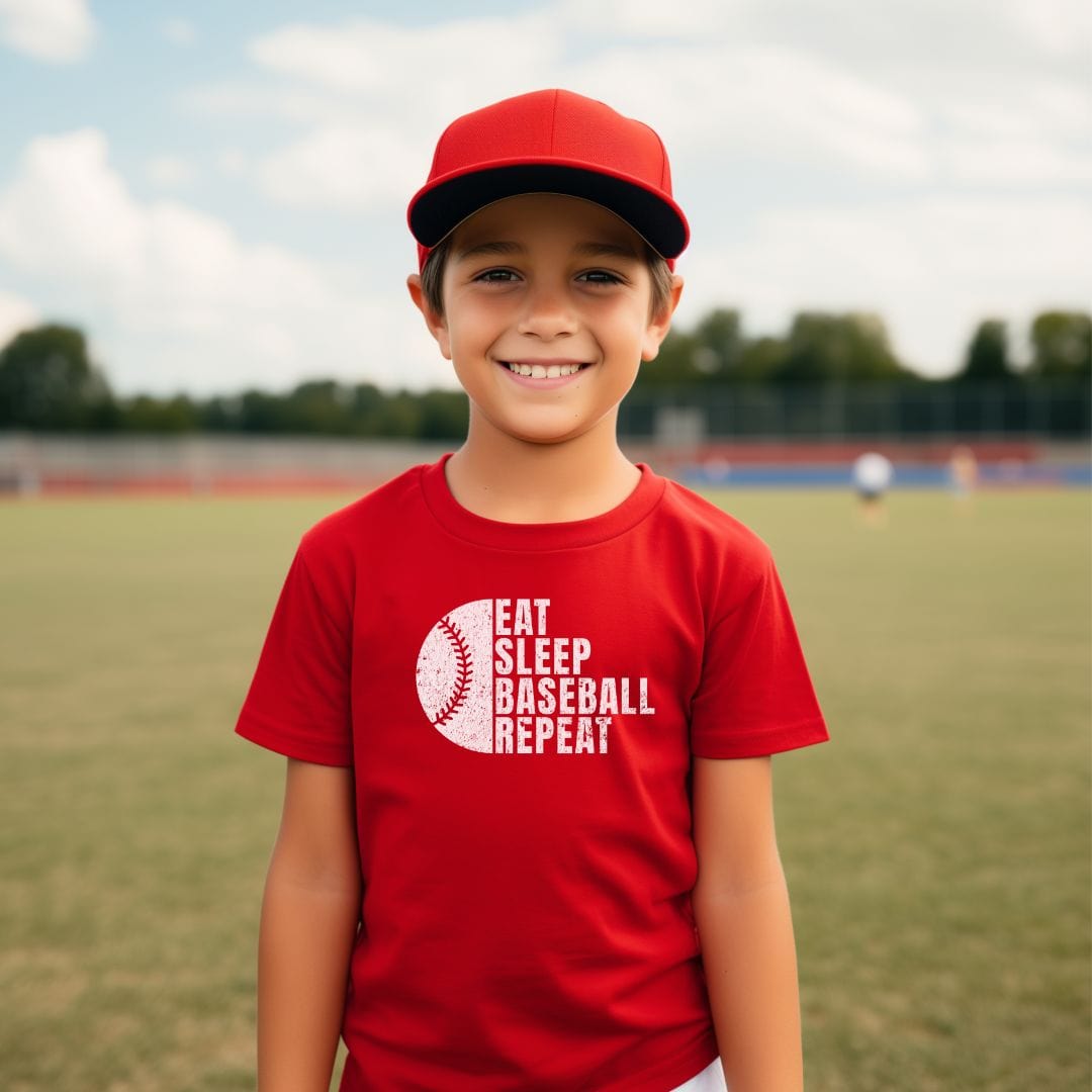 Eat Sleep Baseball Repeat Youth T-Shirt