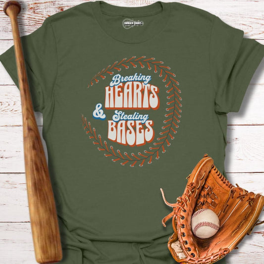 Breaking Hearts Stealing Bases T-Shirt