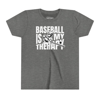 Baseball Is My Therapy Youth T-Shirt