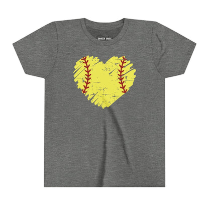 Softball Heart Youth T-Shirt