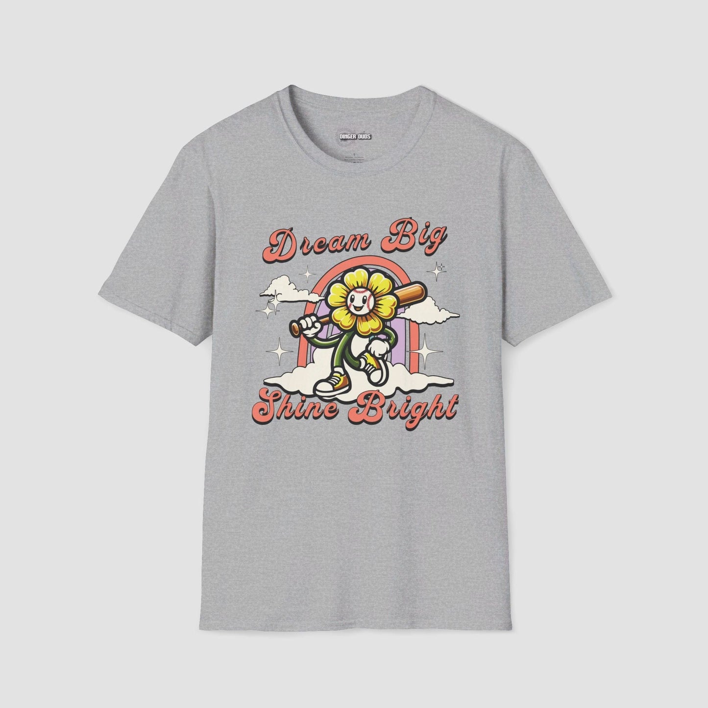 Dream Big Shine Bright Softball T=Shirt