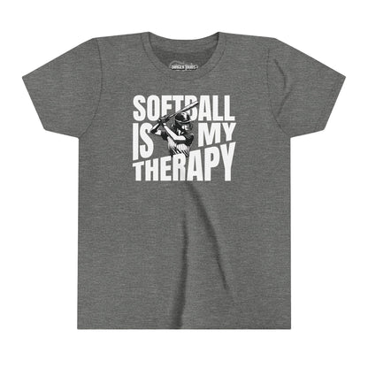 Softball Is My Therapy Youth T-Shirt