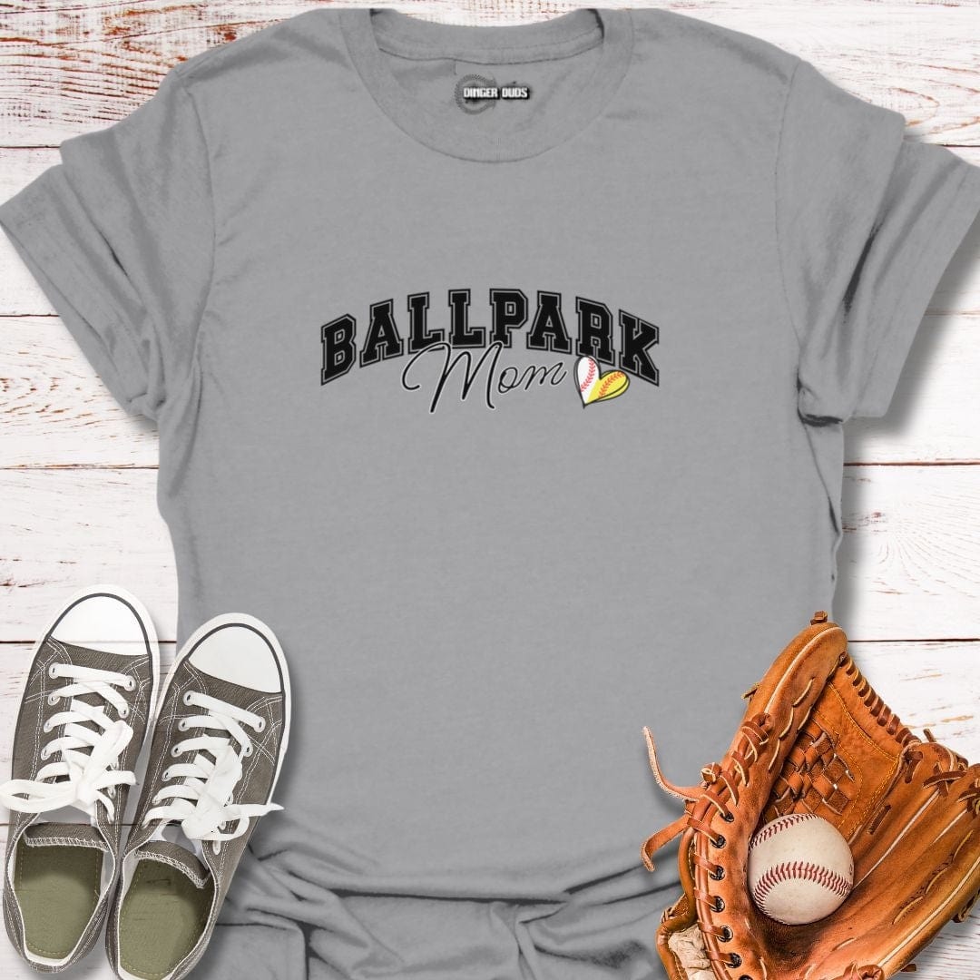 Classic Ballpark Baseball and Softball Mom T-Shirt