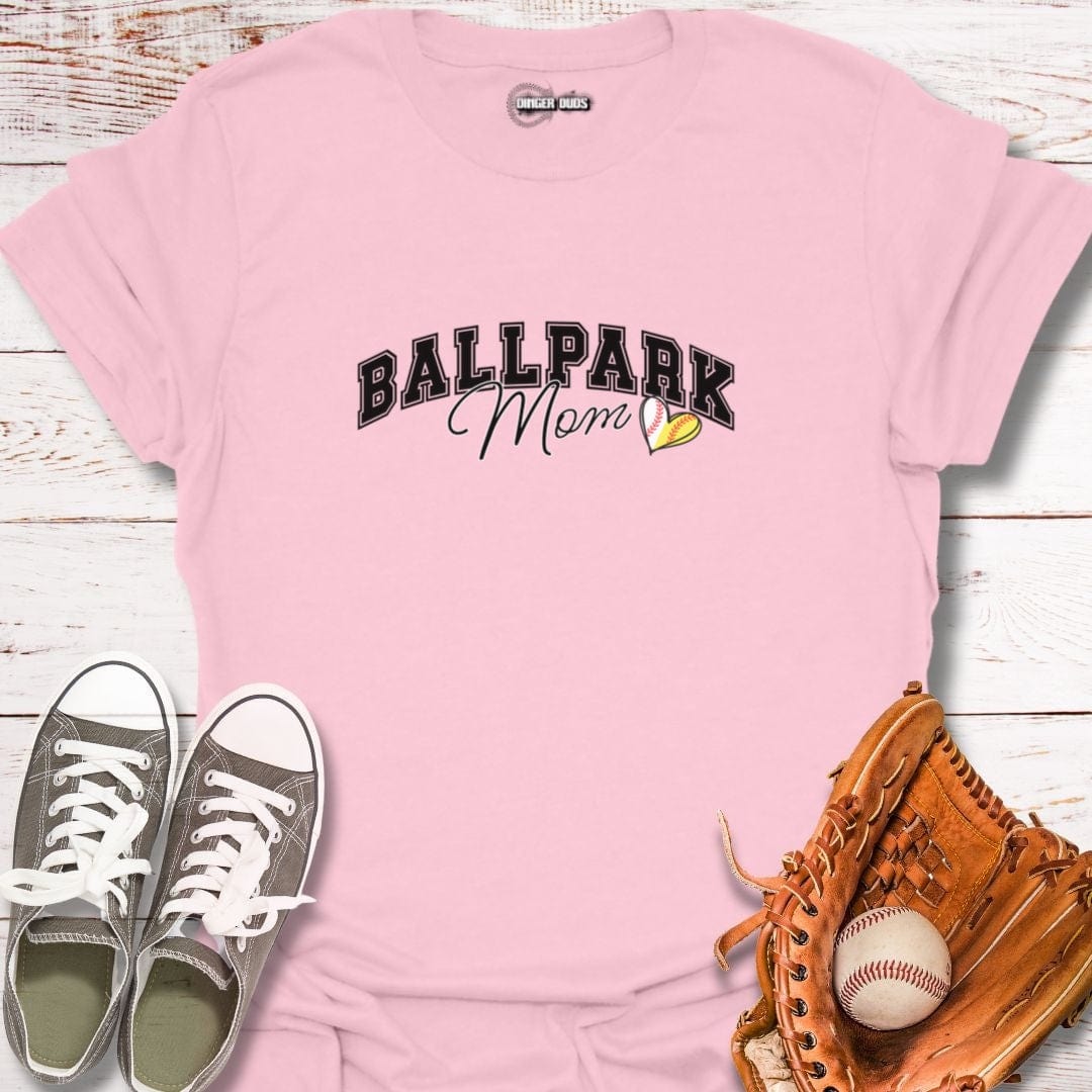Classic Ballpark Baseball and Softball Mom T-Shirt