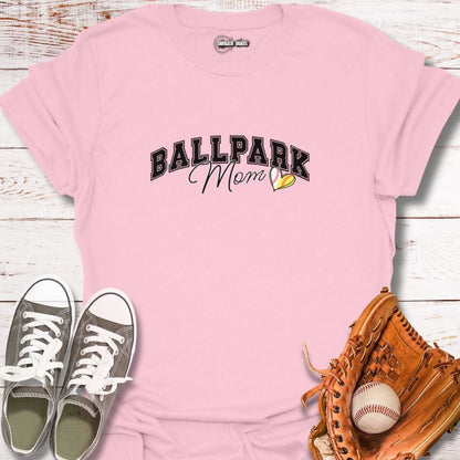 Classic Ballpark Baseball and Softball Mom T-Shirt