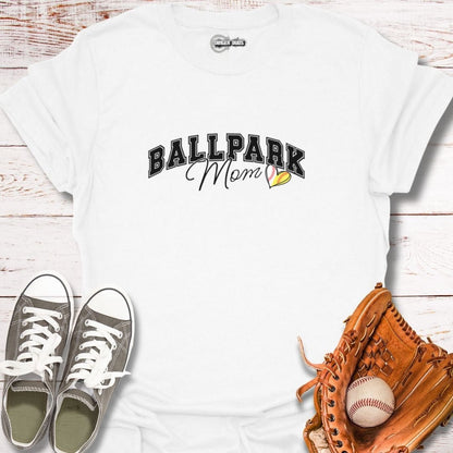 Classic Ballpark Baseball and Softball Mom T-Shirt