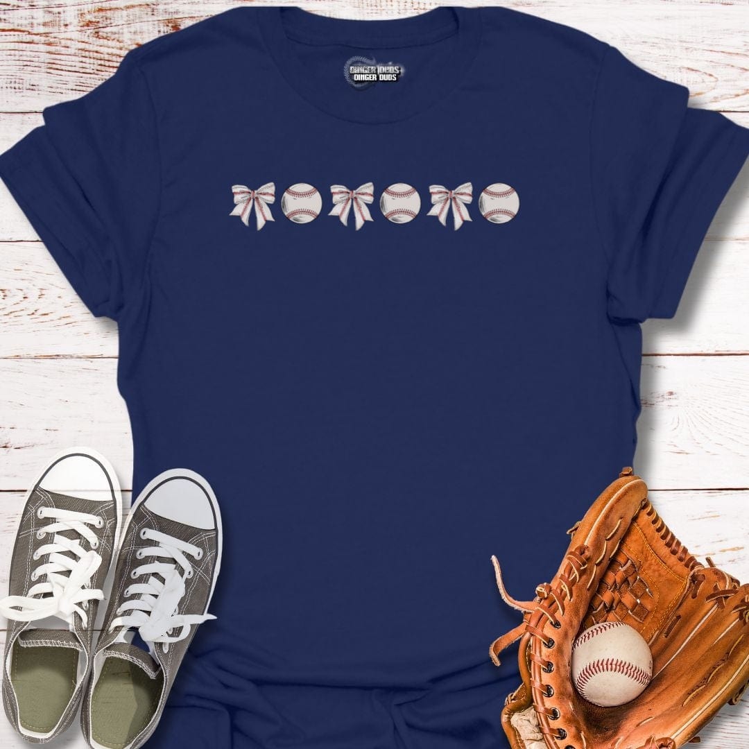 Baseballs & Stitched Bows T-Shirt