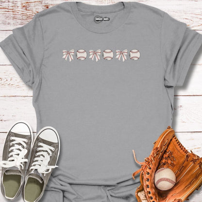 Baseballs & Stitched Bows T-Shirt