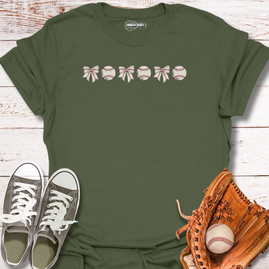 Baseballs & Stitched Bows T-Shirt
