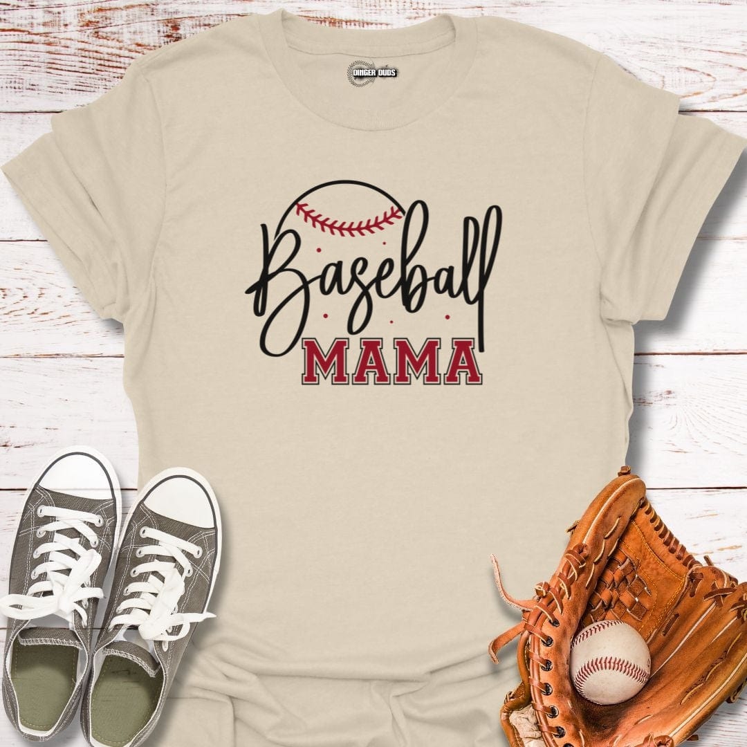 Baseball Mama Script T-Shirt