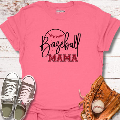 Baseball Mama Script T-Shirt