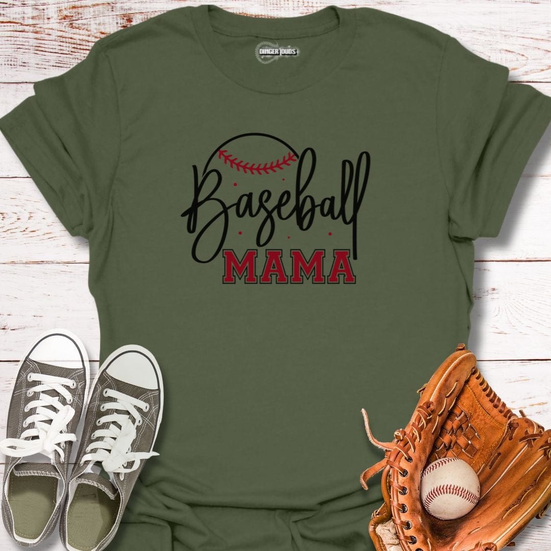 Baseball Mama Script T-Shirt
