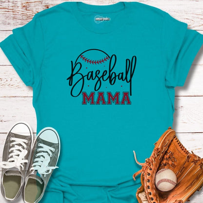 Baseball Mama Script T-Shirt