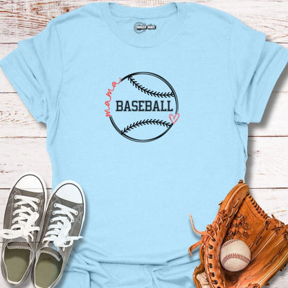 Baseball Mama Heart T-Shirt