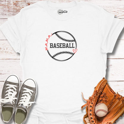 Baseball Mama Heart T-Shirt