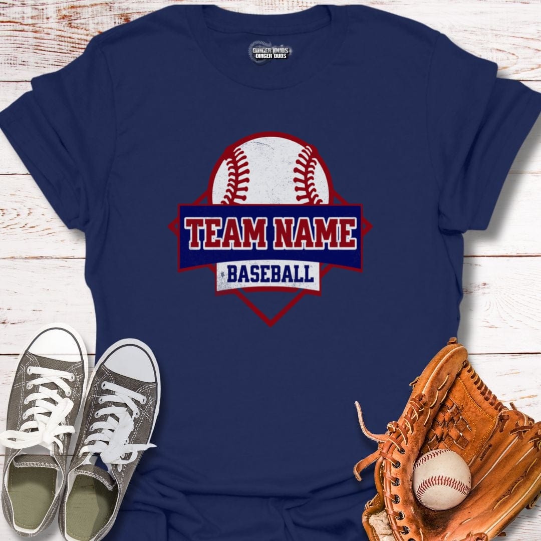 Team Banner Custom Baseball T-Shirt