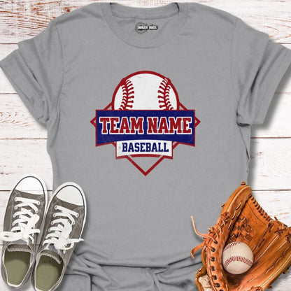 Team Banner Custom Baseball T-Shirt