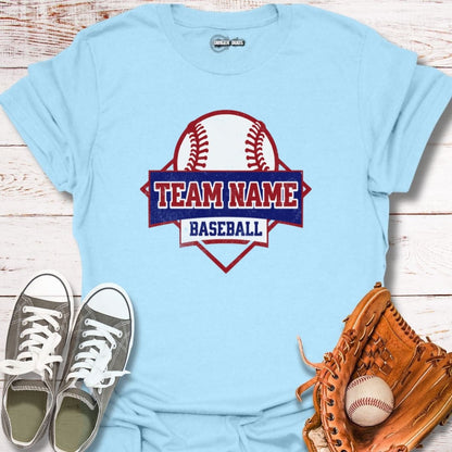 Team Banner Custom Baseball T-Shirt