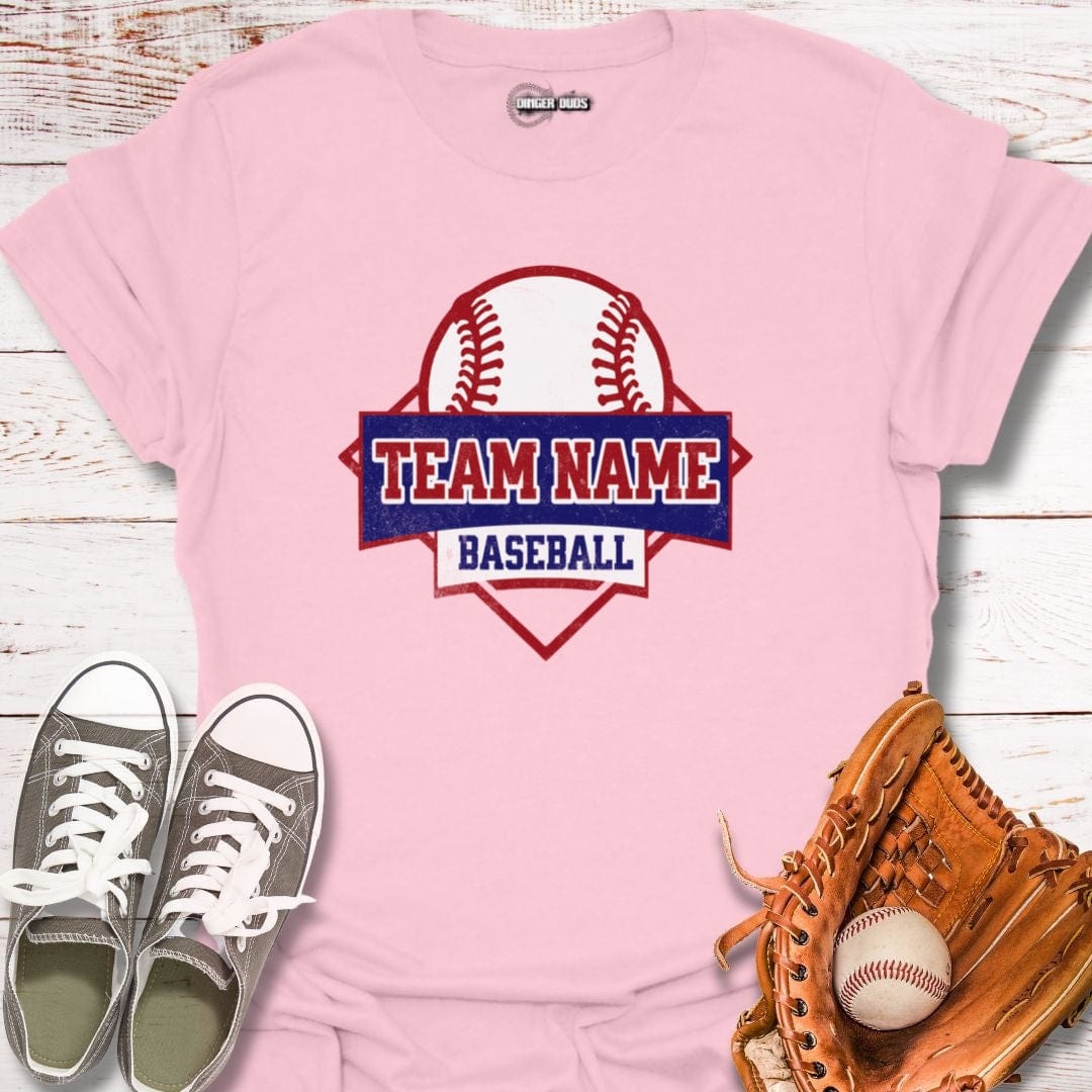 Team Banner Custom Baseball T-Shirt