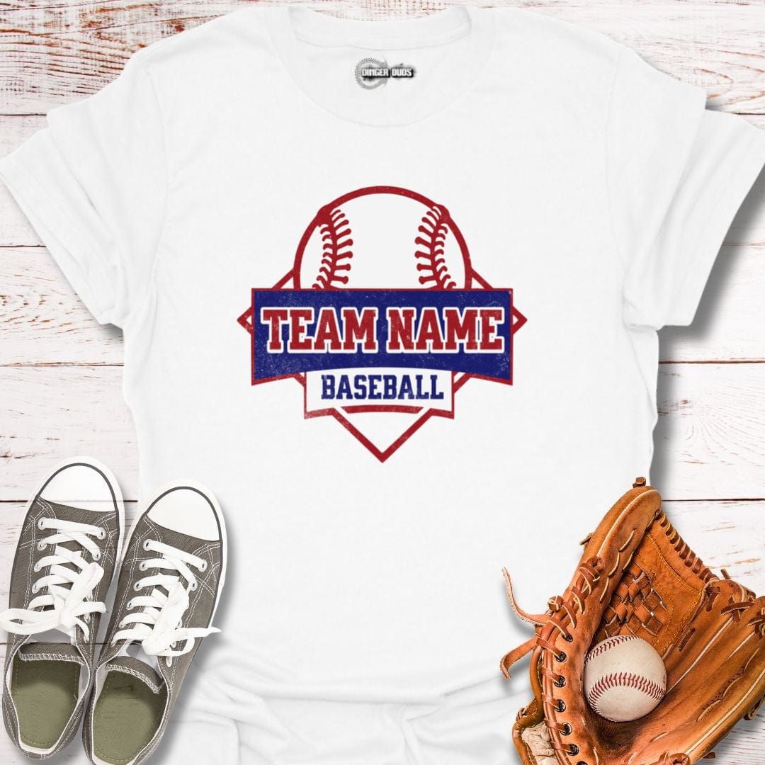 Team Banner Custom Baseball T-Shirt