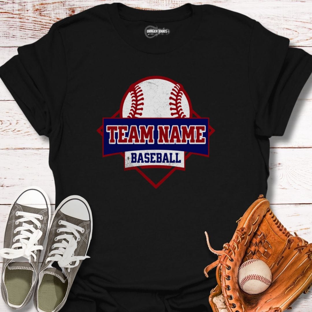 Team Banner Custom Baseball T-Shirt
