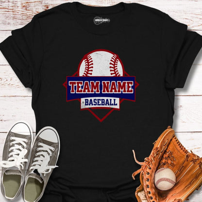 Team Banner Custom Baseball T-Shirt