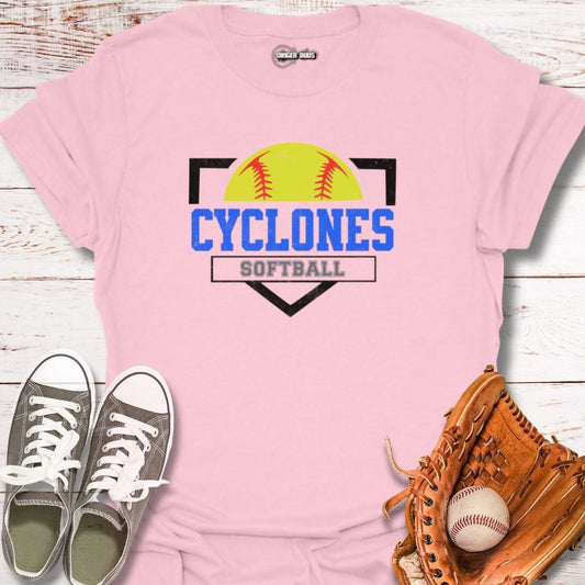 Custom Home Base Team Softball T-Shirt