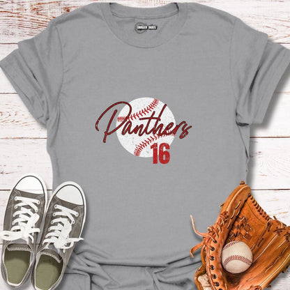 Custom Baseball Team and Player Number T-Shirt