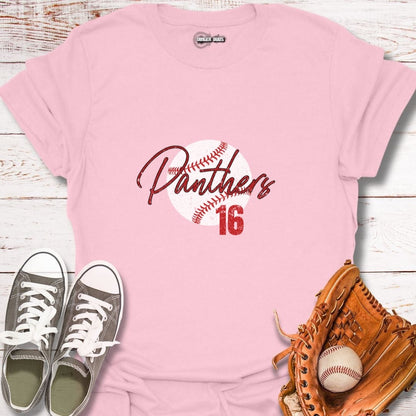 Custom Baseball Team and Player Number T-Shirt