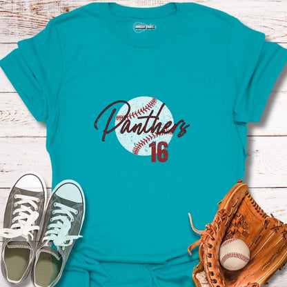 Custom Baseball Team and Player Number T-Shirt