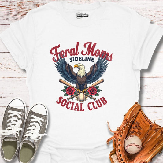 Feral Moms Sideline Social Club-Eagle Edition T-Shirt