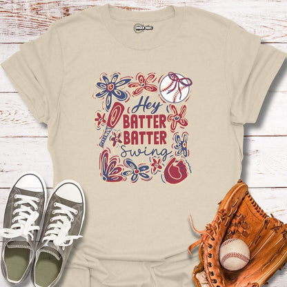 Hey Batter Flower Power T-Shirt