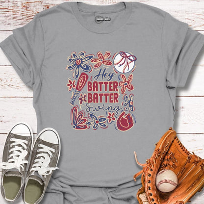 Hey Batter Flower Power T-Shirt