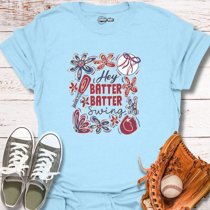 Hey Batter Flower Power T-Shirt