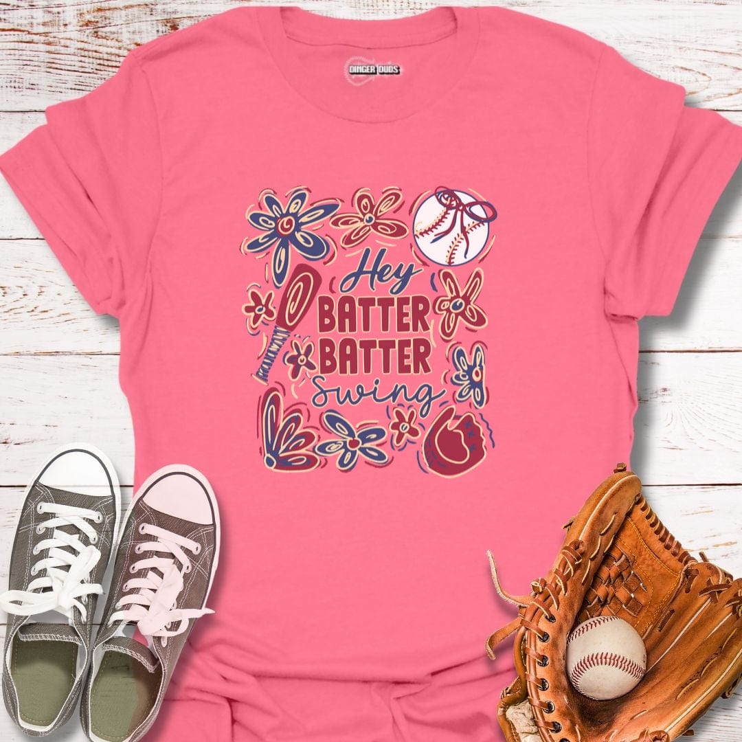 Hey Batter Flower Power T-Shirt