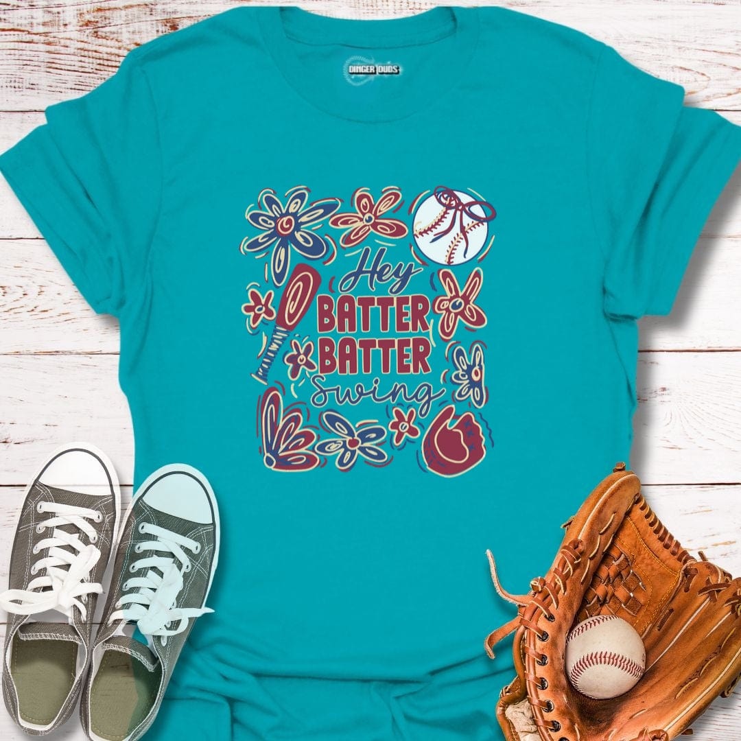 Hey Batter Flower Power T-Shirt